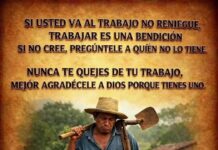 LA BENCIÓN DE TRABAJAR