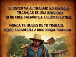 LA BENCIÓN DE TRABAJAR